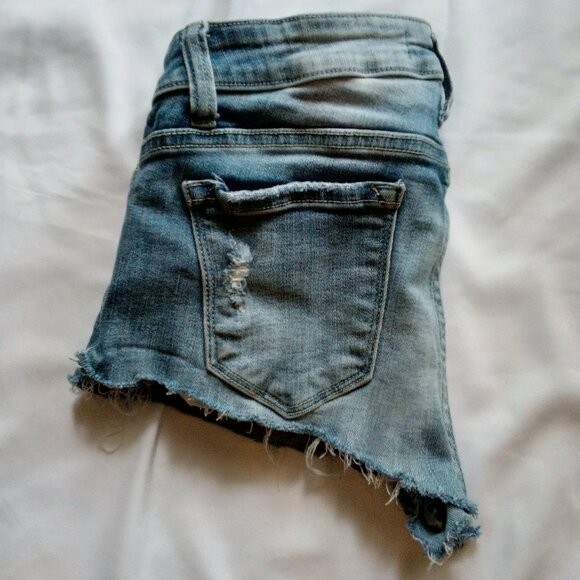 KanCan Womens Highly Distressed Daisy Duke Cut Offs Short Denim Jean Shorts☀🌊🌺 - Picture 8 of 12